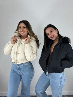 Campera Puffer Cropped con Capucha Irina - imagen