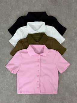 Top remera con botones - imagen