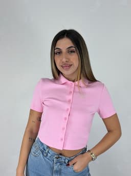Top remera con botones - imagen