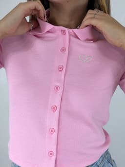 Top remera con botones - imagen