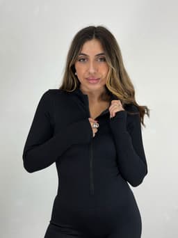 Catsuit Acanalado con Cierre Frontal Nora - imagen