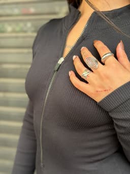 Catsuit Acanalado con Cierre Frontal Nora - imagen