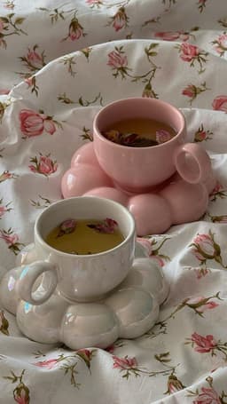 Taza con plato nube - imagen