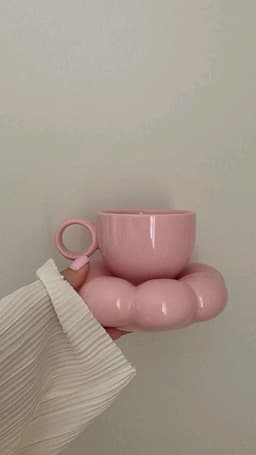 Taza con plato nube - imagen