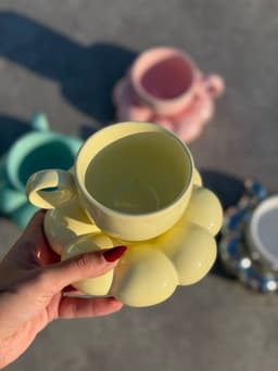 Taza con plato nube - imagen