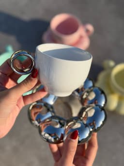 Taza con plato nube - imagen