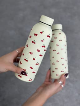 Botella termica con diseño cherry - imagen