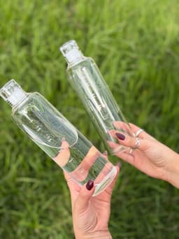 Botella de cristal con marcador de horarios 500ml - imagen
