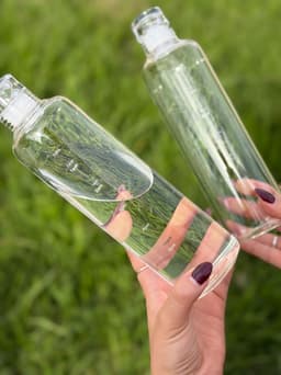 Botella de cristal con marcador de horarios 500ml - imagen