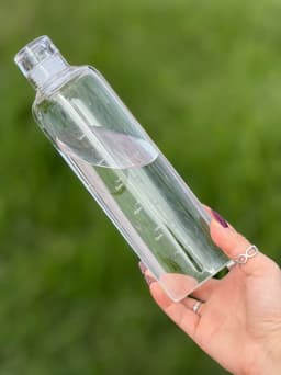 Botella de cristal con marcador de horarios 500ml - imagen