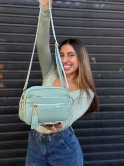 Cartera bandolera con correa - imagen