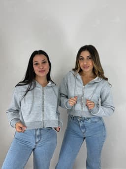 Campera con cierre y Capucha Bianca por mayor ($ 490 c/u mínimo 12 unidades) - imagen