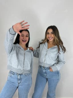 Campera con cierre y Capucha Bianca por mayor ($ 490 c/u mínimo 12 unidades) - imagen