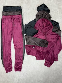 Conjunto con Campera y gorro Plush Celine por mayor ($590 c/u mínimo 12 unidades) - imagen