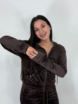 Conjunto con Campera y gorro Plush Celine por mayor ($590 c/u mínimo 12 unidades) - imagen