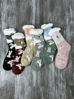 Medias antideslizantes con peluche x Mayor ( Pack de 12 unidades a $112.50 c/u) - imagen