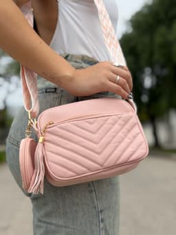 Cartera Bandolera con correa y monedero por mayor ( Pack de 12 a $ 195 c/u ) - imagen