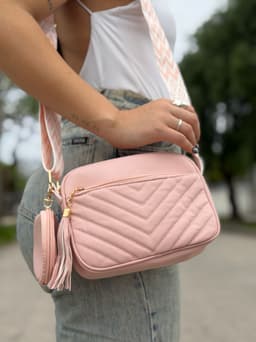 Cartera Bandolera con correa y monedero por mayor ( Pack de 12 a $ 195 c/u ) - imagen