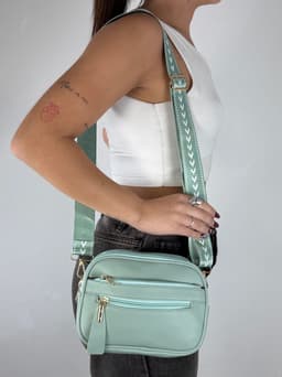 Cartera bandolera con correa por mayor ( Pack de 12 a $ 360 c/u ) - imagen