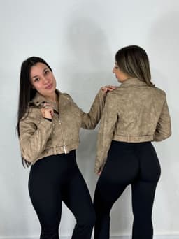 Campera cuerina con cinto por mayor ( Pack de 12 a $ 890 c/u ) - imagen