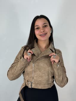Campera cuerina con cinto por mayor ( Pack de 12 a $ 890 c/u ) - imagen