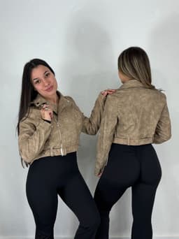 Campera cuerina con cinto por mayor ( Pack de 12 a $ 890 c/u ) - imagen