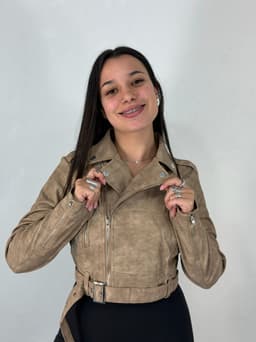 Campera cuerina con cinto por mayor ( Pack de 12 a $ 890 c/u ) - imagen