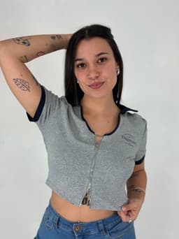 Top remera con cierre por mayor ( Pack de 12 a $ 195 c/u ) - imagen