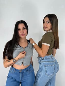 Top remera con cierre por mayor ( Pack de 12 a $ 195 c/u ) - imagen