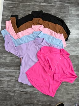 Camisa Oversize  Lisa por mayor ( Pack de 12 a $ 220 c/u ) - imagen