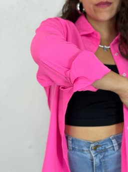 Camisa Oversize  Lisa por mayor ( Pack de 12 a $ 220 c/u ) - imagen