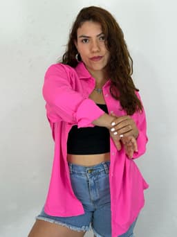 Camisa Oversize  Lisa por mayor ( Pack de 12 a $ 220 c/u ) - imagen