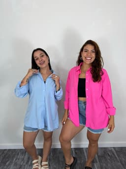 Camisa Oversize  Lisa por mayor ( Pack de 12 a $ 220 c/u ) - imagen