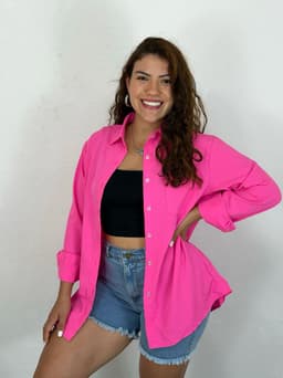 Camisa Oversize  Lisa por mayor ( Pack de 12 a $ 220 c/u ) - imagen