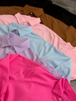 Camisa Oversize  Lisa por mayor ( Pack de 12 a $ 220 c/u ) - imagen
