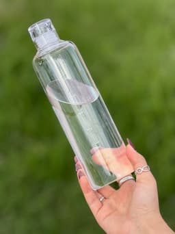 Botella de cristal con marcador de horarios 500ml por mayor ( Pack de 12 a $ 90 c/u ) - imagen