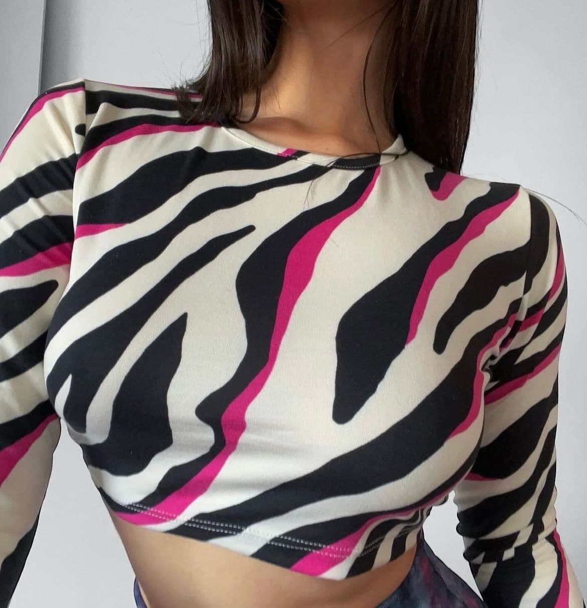 Remera Cebra en tela Brush
