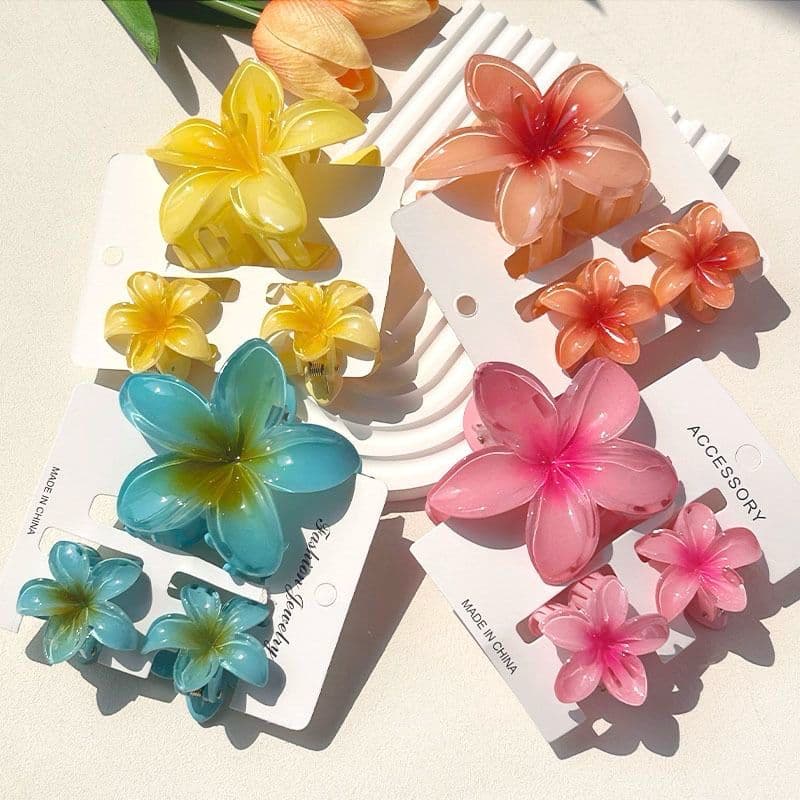 Set de 3 pinzas de flor por MAYOR ($50 c/u paquete de 12 unidades)